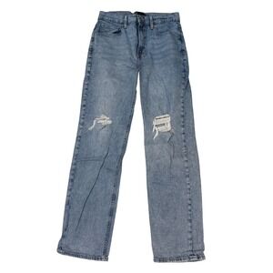 GAP Womens Jeans Blue Size 28 90s Loose Distressed Light Wash Denim